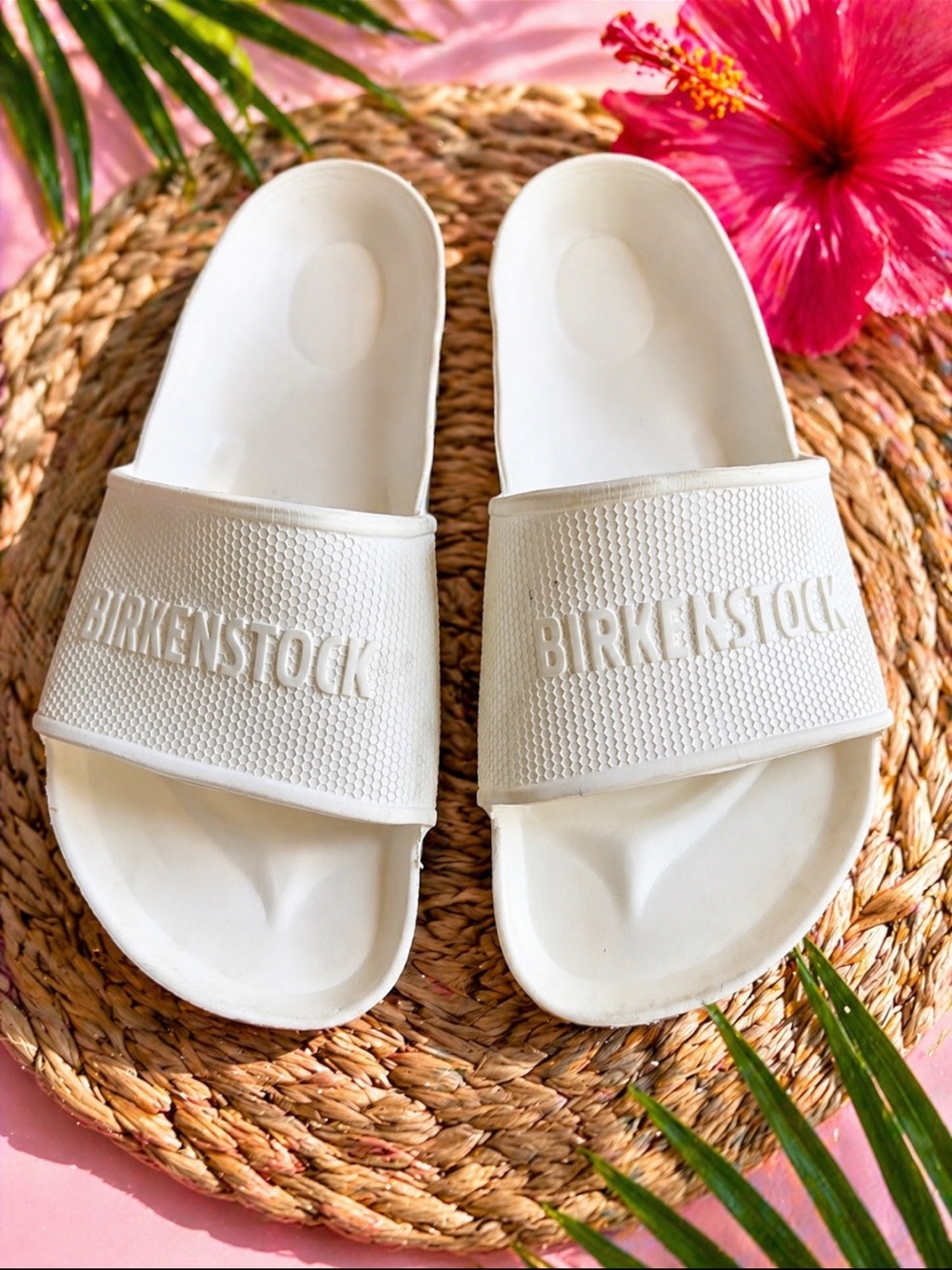Birkenstock White Slide Sandals EU 39 US 8 Comfort Minimal Slides